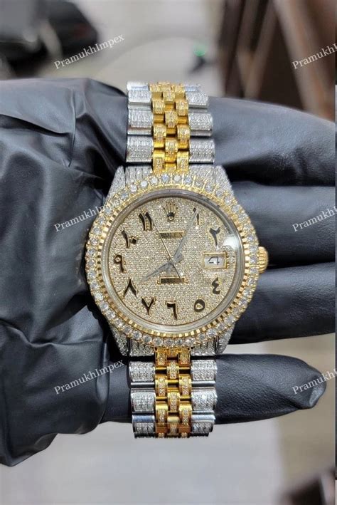 rolex datejust 36mm full bustdown with 15ct diamonds